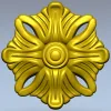 Florentine Ribbon Rosette - detailed rosette 3D model STL for CNC