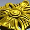Florentine Ribbon Rosette - detailed rosette 3D model STL for CNC