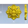 Florentine Ribbon Rosette - detailed rosette 3D model STL for CNC