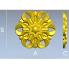 Розетка декоративная "Златоцвет" - 3D модель STL для ЧПУ