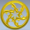 Auric Star Rosette - STL 3D model for CNC