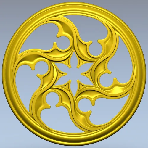 Auric Star Rosette - STL 3D model for CNC