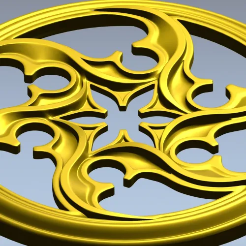 Auric Star Rosette - STL 3D model for CNC