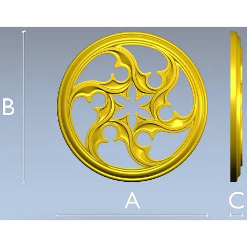 Auric Star Rosette - STL 3D model for CNC
