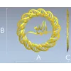Ornamental Laurel Rosette with Arabic Calligraphy - STL for CNC