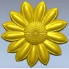 Sunflower Rosette 3D STL for CNC