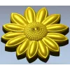 Sunflower Rosette 3D STL for CNC