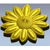 Sunflower Rosette 3D STL for CNC