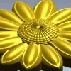 Sunflower Rosette 3D STL for CNC