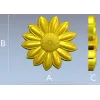 Sunflower Rosette 3D STL for CNC