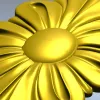 Рельефная розетка "Маргаритовое Солнце" - 3D модель STL для ЧПУ