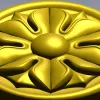 Розетка "Солнечный цветок" - 3D модель STL для ЧПУ