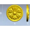 Розетка "Солнечный цветок" - 3D модель STL для ЧПУ