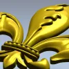 Геральдическая лилия - 3D модель в формате STL для ЧПУ