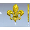 Геральдическая лилия - 3D модель в формате STL для ЧПУ