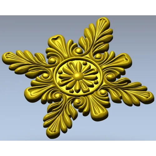 Acanthus Star Rosette STL for CNC router