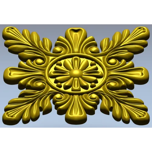 Acanthus Star Rosette STL for CNC router