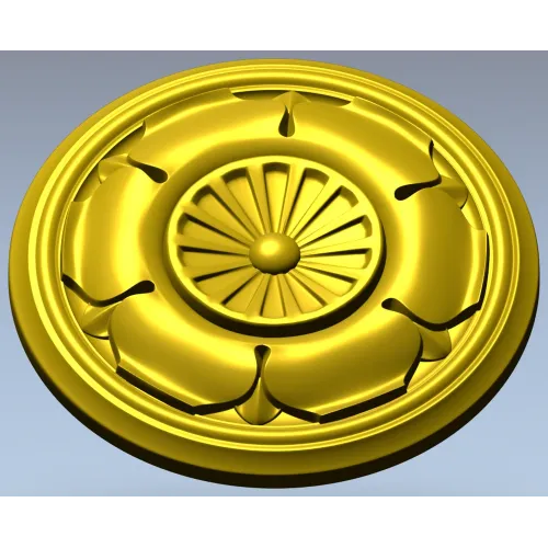 Regal Petal Rosette - STL 3D model for CNC milling