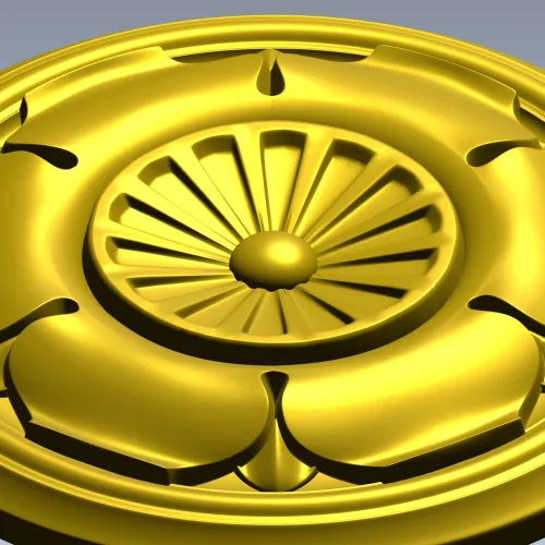 Regal Petal Rosette - STL 3D model for CNC milling