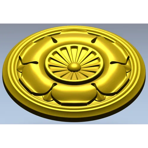 Regal Petal Rosette - STL 3D model for CNC milling