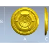 Regal Petal Rosette - STL 3D model for CNC milling