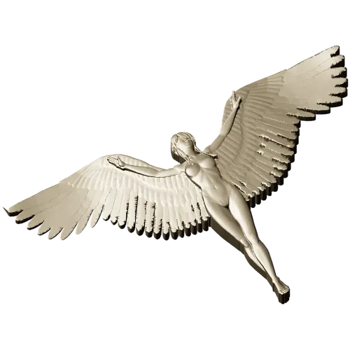 Крылатая фигура в барельефе - 3D модель STL для ЧПУ