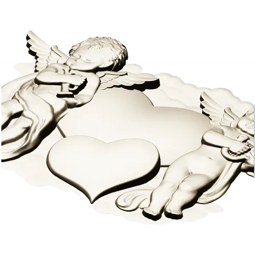 Сердечный дуэт ангелов - 3D модель STL для ЧПУ