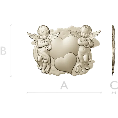 Сердечный дуэт ангелов - 3D модель STL для ЧПУ