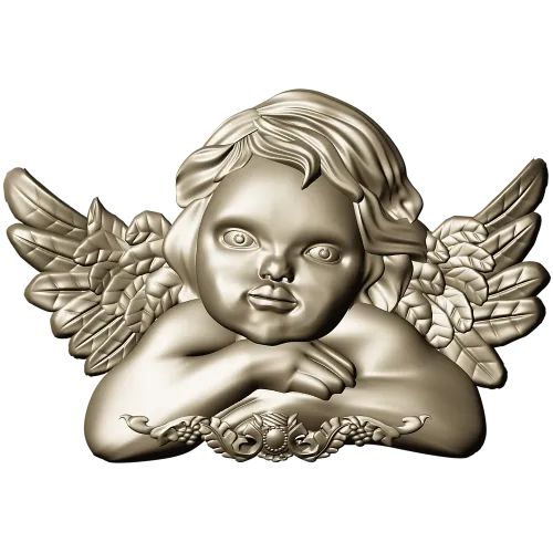 Cherubic Angel Relief STL for CNC Milling