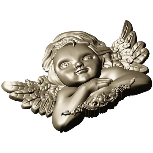 Cherubic Angel Relief STL for CNC Milling