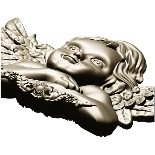Cherubic Angel Relief STL for CNC Milling