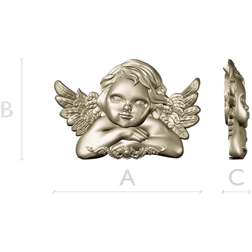Cherubic Angel Relief STL for CNC Milling