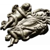 Картуш с ангелами - 3D STL для ЧПУ