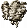 Картуш с ангелами - 3D STL для ЧПУ