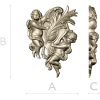 Картуш с ангелами - 3D STL для ЧПУ