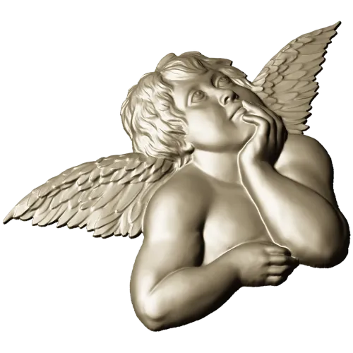 Мечтательный купидон - 3D STL рельеф для ЧПУ