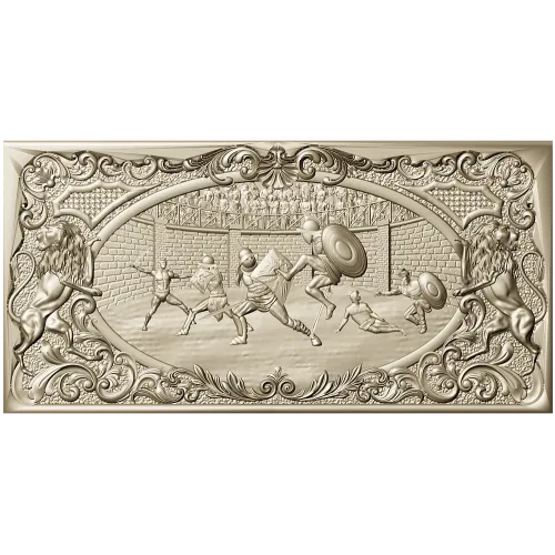 Рельефная панель "Битва на арене" - STL для ЧПУ