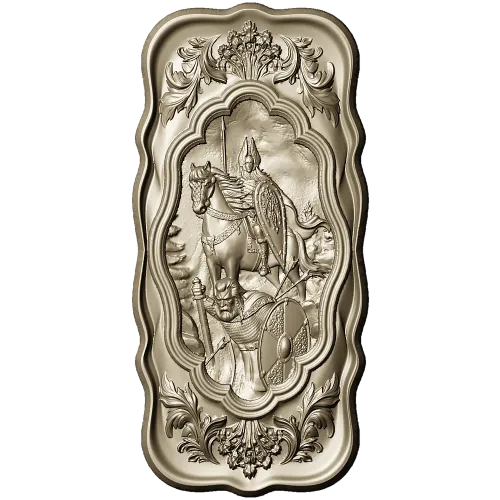 Панно-рельеф "Путь в Вальхалу" - STL модель для ЧПУ