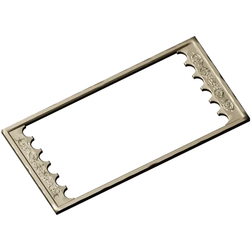 Резная прямоугольная рамка с декоративными вставками - STL для ЧПУ