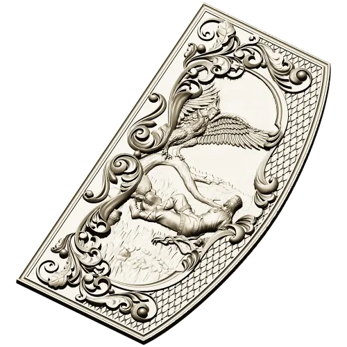 Gamayun Relief Panel STL for CNC carving