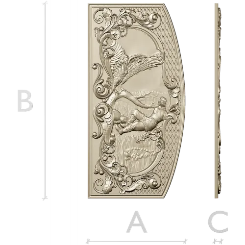 Gamayun Relief Panel STL for CNC carving