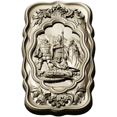Death of Baldr - high-relief 3D STL for CNC carving