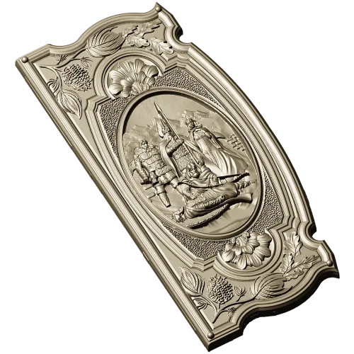 High-relief STL 3D model "The Fall of Baldr" - panel for CNC carving