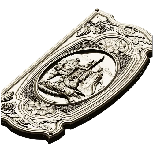High-relief STL 3D model "The Fall of Baldr" - panel for CNC carving