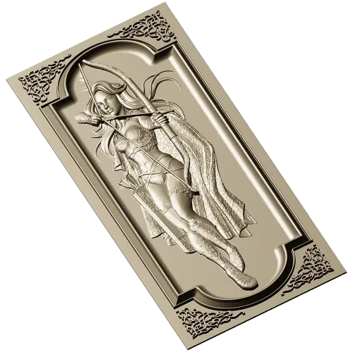 Archeress Relief Panel STL