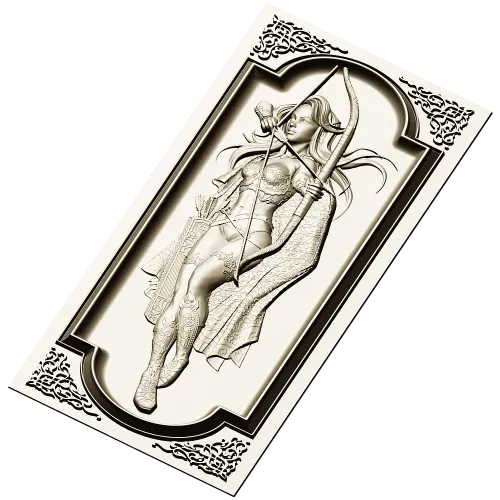 Archeress Relief Panel STL