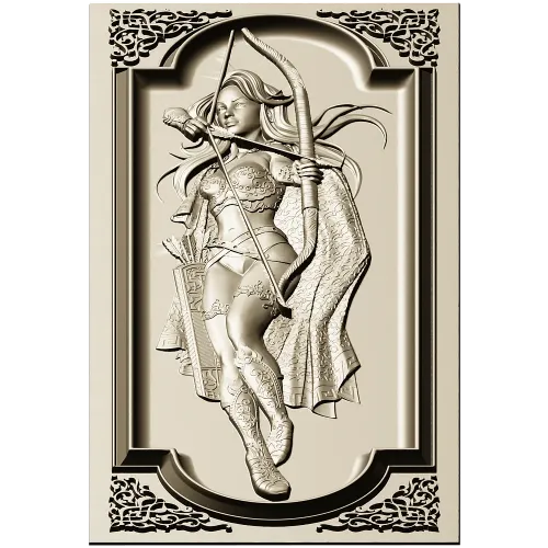 Archeress Relief Panel STL