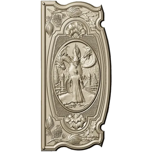 Guardian of the Kalinov Bridge - high-relief STL panel for CNC
