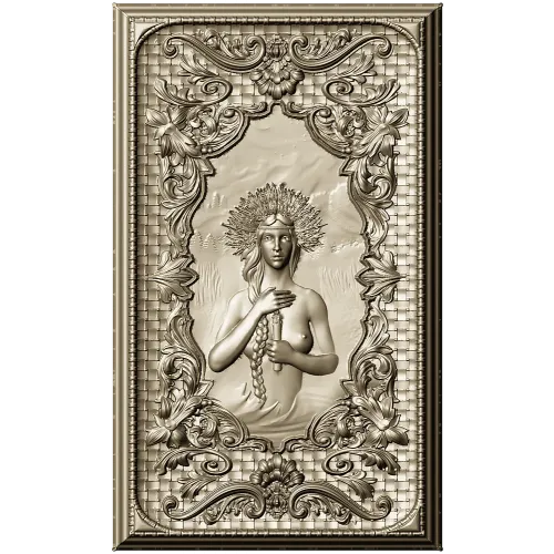Kupala's Night - Ornate Bas-Relief Panel 3D Model (STL)