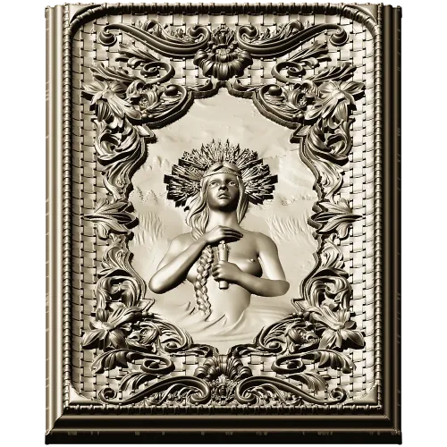 Kupala's Night - Ornate Bas-Relief Panel 3D Model (STL)